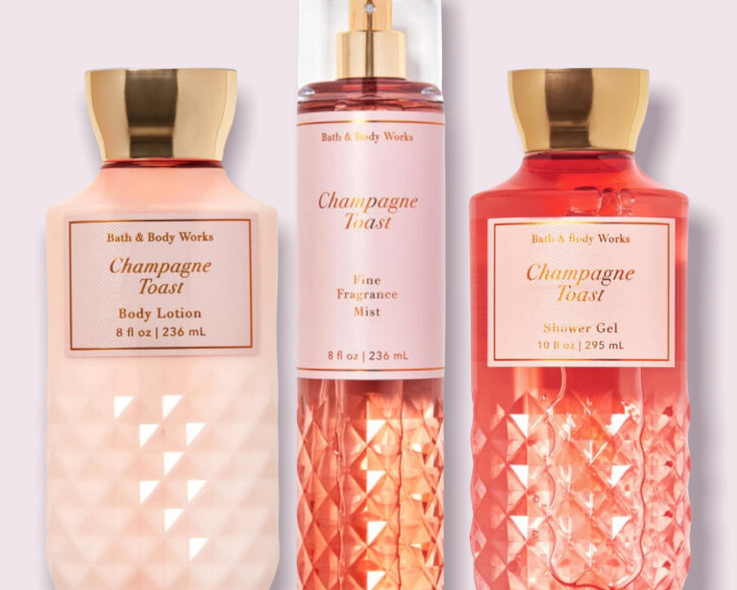 Bath & Body Works Warm Vanilla Sugar 8oz Body Lotion, 8oz Fine Fragrance Mist and 10oz Shower Gel 3-Piece Bundle